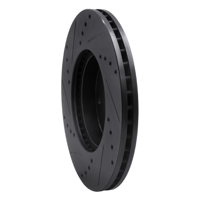 Chevrolet Epica Brake Rotor (1) - Front Right - R1 Concepts - Drilled & Slotted - Black - `04-`10